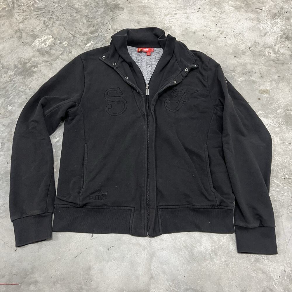 PUMA x Scuderia Ferrari Mens Racing Jacket size XL Black Outerwear Jacket